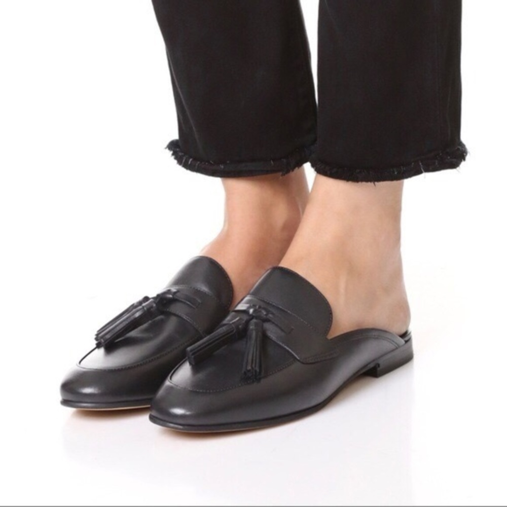 Sam Edelman Black Paris Tassel Mules
